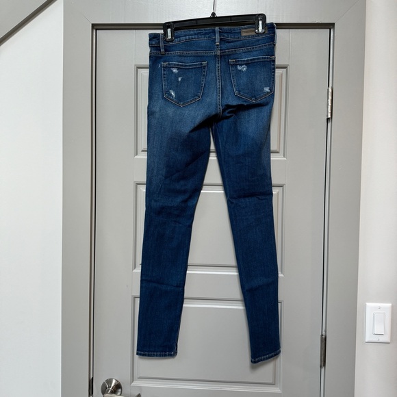 TREASURE & BOND | Skinny Fit Distressed Patched Blue Jeans Size 26W - Picture 2 of 9